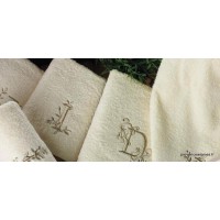 Serviette 50 x 100 brodée  personnalisée initiale choisir la lettre