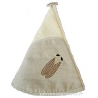 Serviette ronde beige clair cigale