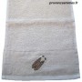Serviette  de toilette 50 x 100 brod&eacute;e Cigale