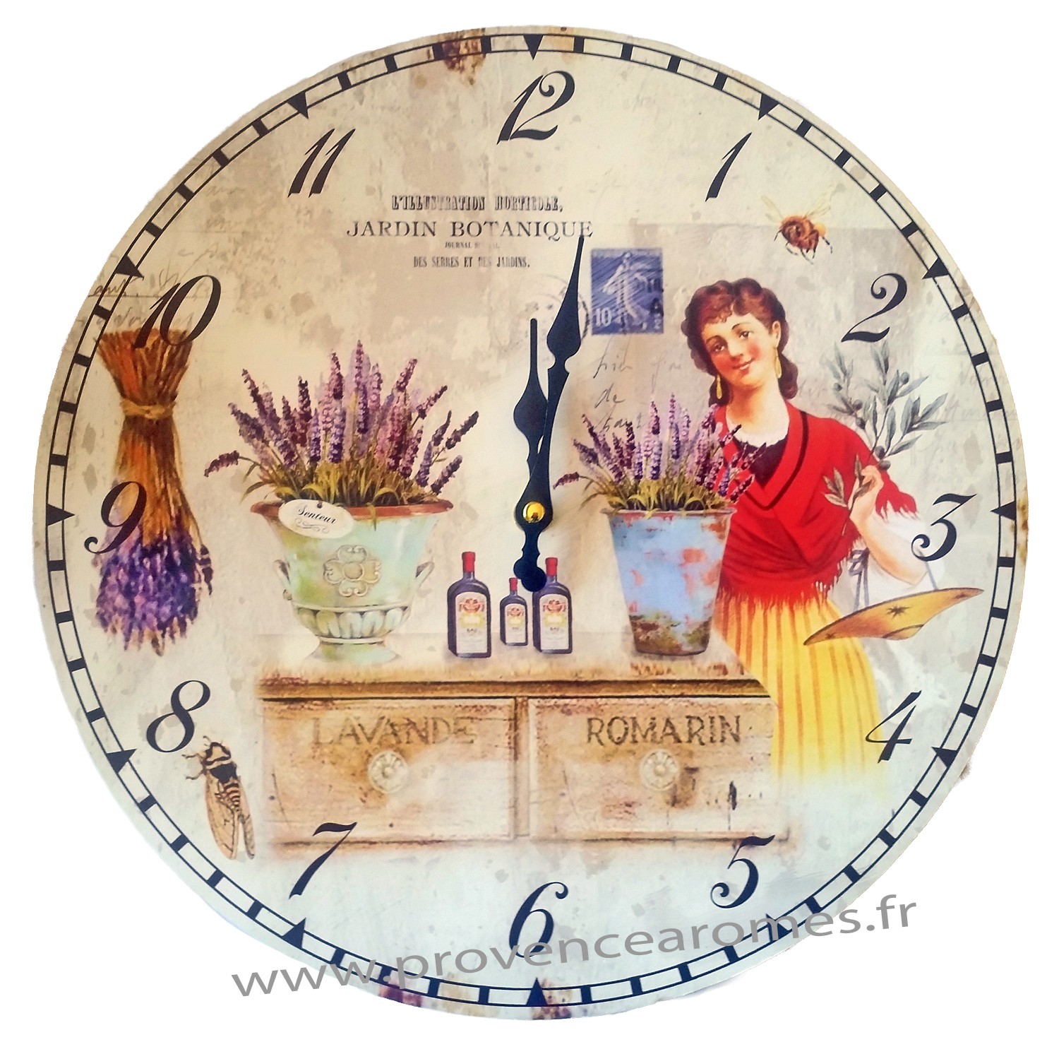 Horloge aimantée HERBES DE PROVENCE collection MYCLOCK - Provence Arômes  Tendance sud
