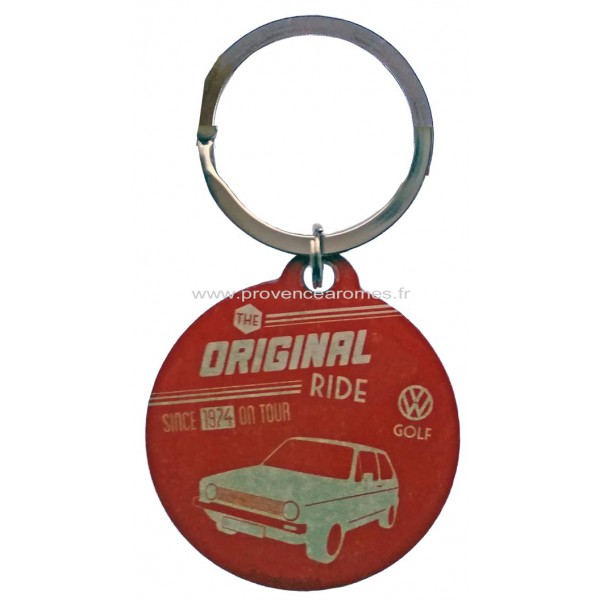 Porte-clés métal rond Golf Volkswagen the Original Ride rétro vintage  collection - Provence Arômes Tendance sud