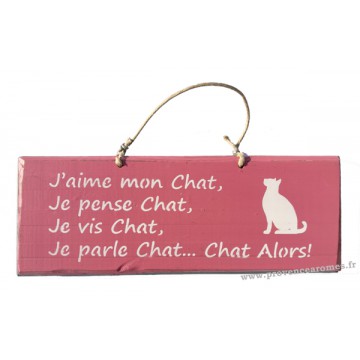 Plaque En Bois Je Parle Chat Chat Alors Deco Chat Sur Fond Rose Provence Aromes Tendance Sud