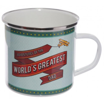 Mug métal émaillé du MEILLEUR PAPA DU MONDE