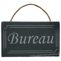 Plaque en bois " BUREAU " fond anthracite