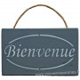 Plaque en bois " BIENVENUE " fond anthracite