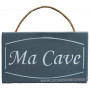 Plaque en bois " MA CAVE " fond anthracite