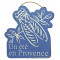 Plaque en bois forme Cigale " UN ÉTÉ EN PROVENCE " bleu lavande