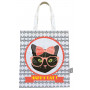 Sac Coton HAPPY CAT CHAT NOIR