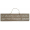 Plaque en bois " Le Shopping a ses raisons que mon banquier ignore " fond Taupe