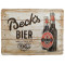 Plaque métal Beck's BIER 20 x 15 cm déco rétro vintage