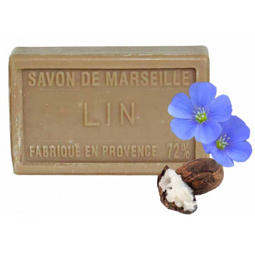 Savon LIN au beurre de karité 100 gr Savon de Marseille Pur végétal