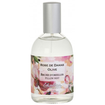 Brume d'oreiller ROSE DE DAMAS OLIVE Jardin d'aquarelles Lothantique