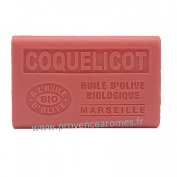 Savon Coquelicot à l'Huile d'Olive Bio AOP de Provence 125g