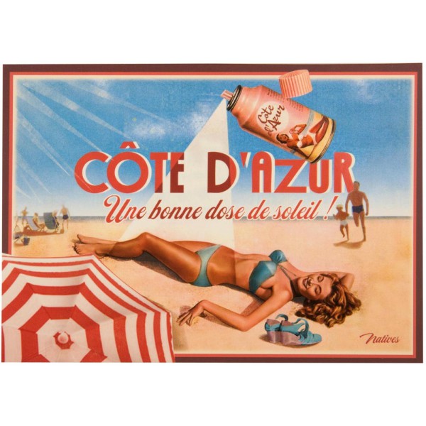 Carte Postale Cote D Azur Natives Deco Retro Vintage Humoristique Provence Aromes Tendance Sud