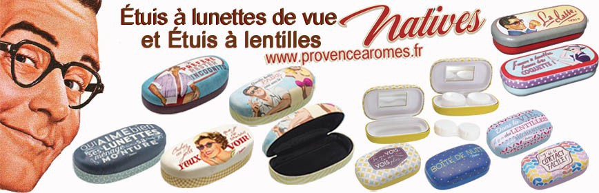 Boîtes lunettes et lentilles Natives déco rétro vintage - Provence Arômes  Tendance sud